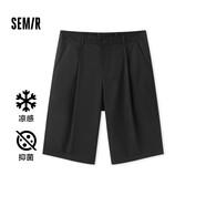 森馬休閑中褲男夏季涼感抑菌七分褲子松緊腰簡(jiǎn)約通勤109324126104