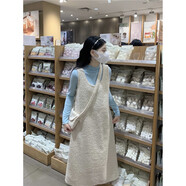 楚佳琳甜美毛呢背心連衣裙2025春季新款寬松可愛減齡疊穿無(wú)袖長(zhǎng)裙女s 杏色背心裙+包包 均碼 s