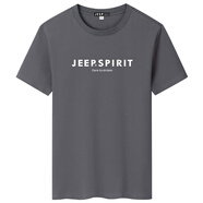 吉普（JEEP）品牌短袖t恤男夏季新款圓領(lǐng)寬松大碼男士打底衫半袖純棉體恤 9002/灰 S