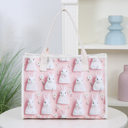 鵬境包包女士2025年七夕手提包托特媽咪腋下包單肩帆布手提袋生日禮物 立體感托特包【粉色小兔】