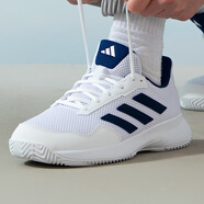 阿迪達(dá)斯 （adidas）男鞋女鞋跑步鞋2025新款夏季GAME SPEC 2 網(wǎng)球運(yùn)動(dòng)鞋網(wǎng)面休閑鞋 白色藍(lán)色I(xiàn)D2470網(wǎng)球鞋 46