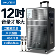 夏新（Amoi）廣場(chǎng)舞音響戶外K歌拉桿移動(dòng)藍(lán)牙音箱直播家用12英寸三分頻低音炮擴(kuò)音器帶麥克風(fēng) 新品12吋五分頻10喇叭(雙話筒)