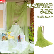 榮花施紗幔網(wǎng)紗布婚禮紗幔窗簾椅背網(wǎng)紗布料幼兒園環(huán)創(chuàng)網(wǎng)紗舞臺拍攝道具 紗幔網(wǎng)紗布【草綠色2米】 【1.6米寬】