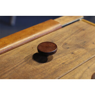 接運貓防磕碰書廚房臥室櫥鞋柜抽屜植頭層鞣牛皮軟撞黃銅手工把 25mm深棕色直徑小巧精致