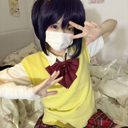糜嵐 MIELANAT中二病也要談戀愛(ài)小鳥(niǎo)游六花cos服全套校服毛衣裙子套裝cosplay 三件套*動(dòng)漫黃馬甲+短袖+紅色領(lǐng) M
