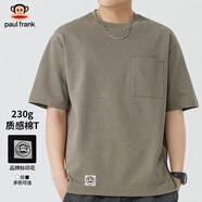 大嘴猴（paul frank）短袖t恤男夏季潮牌寬松重磅230g百搭透氣潮流半袖上衣男裝