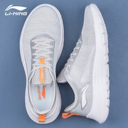 李寧（LI-NING）男鞋秋冬季新款跑步鞋SOFT減震回彈舒適網(wǎng)面透氣休閑慢跑鞋運動(dòng)鞋 硬幣灰 39