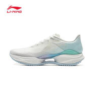 李寧超輕22丨跑步鞋男款減震回彈中考體育訓練輕便透氣跑鞋運動(dòng)鞋 ARBV001-25乳白色/冰河藍 男款 42