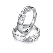 法蔻（farcoko）情侶戒指男對戒ins潮銀婚戒輕奢小眾七 白金色一對