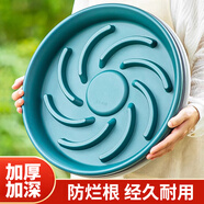 芷郁綠植盆栽托盤墊接水圓形防爛根樹脂花盆底座托盤 特厚210型3個
