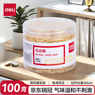 得力（deli）【超級(jí)爆款】辦公耐用彈力乳膠圈/橡皮筋/橡膠圈/牛皮筋 財(cái)務(wù)辦公用品 100g/筒 3213