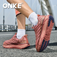 ONKE2025年款戶外休閑運(yùn)動鞋男輕便網(wǎng)面透氣跑鞋女防滑耐磨休閑跑步鞋 哪吒紅 哪吒 42