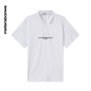 美特斯邦威（Meters Bonwe）polo衫男士裝夏季新款翻領(lǐng)衣服簡(jiǎn)約設計感短袖男t恤雙十一 亮白 XS 160