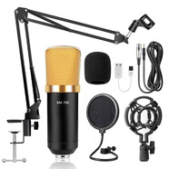 MC新品BM-700電容麥克風手機主播直播K歌錄音有線話筒支架設(shè)備套 半金屬高配