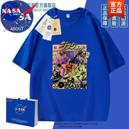 NASA ABOUT官方聯(lián)名jojo的奇妙冒險動漫日系空條承太郎短袖體恤男女情侶 克萊因藍(lán)-N1232-jojo 2XL (正版高質(zhì)量)