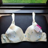 唐京絲100%桑蠶絲雙面真絲文胸按摩顆粒無(wú)鋼圈內衣薄款舒適透氣胸罩 鵝梨香 90A /B無(wú)鋼圈