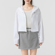 耐克（NIKE）女裝 2025春季新款運動服跑步訓(xùn)練時尚防風(fēng)休閑梭織夾克外套 白色/短款設(shè)計 M