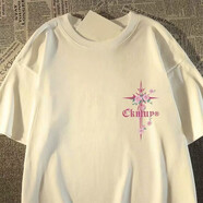 南極人短袖T恤男夏季男裝男士潮流半袖上衣港風(fēng)寬松休閑潮牌半截袖體恤 白色 M