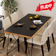 睿爸北歐ins純色皮革桌布啞光桌墊 黑色 90*160cm(安全無異味省心放心)