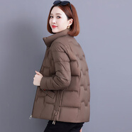 婉玫（wonnmey）羽絨棉服女冬季小個(gè)子短款2024新款女裝外套加厚防風(fēng)立領(lǐng)女士 深咖 L (推薦95-110斤)