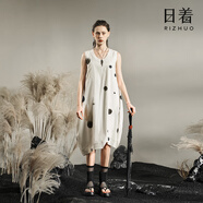 日著(zhù)尋波點(diǎn)花O型無(wú)袖半身裙2025夏季新款不規則獨特流行中長(cháng)裙女 波點(diǎn)花 L