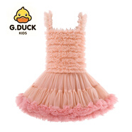 G.DUCKKIDS小黃鴨歐美突突裙洛麗塔公主裙女童洋裝凸凸裙蓬蓬裙童連衣裙英國(guó) 漸變色 100 cm