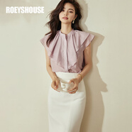 ROEYSHOUSE羅衣時(shí)尚修身套裝女2025夏季新款簡(jiǎn)約純色襯衫半身裙兩件套12221 套裝 M