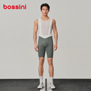 bossini.X堡獅龍2025夏季新款透氣騎行短褲男速干透氣背帶短褲公路車(chē)騎行服 綠灰色 M
