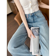 蘇醒的樂(lè )園時(shí)尚氣質(zhì)牛仔褲SXK25038 牛仔淺藍 S