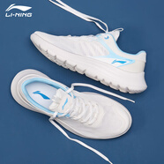 李寧（LI-NING）男鞋運(yùn)動鞋輕羽跑步鞋夏新款回彈減震低幫大網(wǎng)面透氣休閑慢跑鞋 云霧白淺海藍(lán) （大網(wǎng)面）軟彈舒適 39