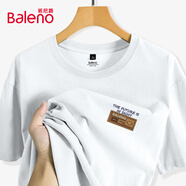 班尼路（Baleno）短袖男夏季美式潮流重磅純棉運動寬松簡約復古休閑圓領打底衫t恤