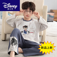 迪士尼（Disney）哪吒男童睡衣2025新款兒童睡衣春秋季長袖純棉小男孩中 LDE55014柯南 165 S碼【身高140-150CM/70-85