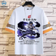 結盟者火影忍者短袖t恤男潮牌ins圓領(lǐng)印花寬松學(xué)生五分袖體恤動(dòng)漫衣服夏 (圖14) L