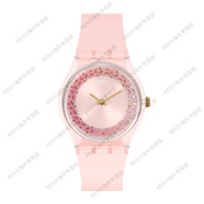 斯沃琪（Swatch）瑞士小清新日系馬卡龍手表少女可愛日系軟妹風(fēng)GE官方旗艦正品 GP164 晶瑩粉色