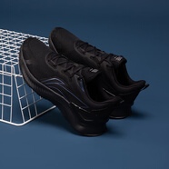 李寧（LI-NING）越野跑步鞋女子2025春季新款透氣回彈緩震保護(hù)跑鞋 黑色-1 37