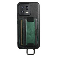 古特禮（GUTELI）適用于小米14手機殼xiaomi13腕帶支架華為mate60插卡皮套p60防摔 黑色 小米13