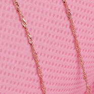 KZD老鳳凰999不掉色玫瑰金項鏈女鎖骨鏈無(wú)吊墜純銀鍍彩金鏈子 玫瑰金水波鏈45厘米