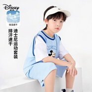 迪士尼兒童裝男女童夏裝速干運(yùn)動(dòng)套裝寶寶夏季童裝女兩件套2025年新款