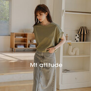 mt【大蝙蝠袖】夏季時(shí)尚繭型蝙蝠袖拼縫設計短袖T恤女