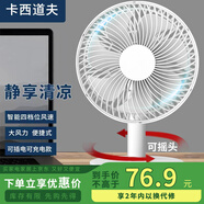 卡西道夫小風(fēng)扇家用電扇桌面風(fēng)扇臺式電風(fēng)扇小型辦公室宿舍廚房風(fēng)寶usb便攜充電式搖頭臺扇充插兩用大風(fēng)力 【搖頭8寸】3600毫安可定時(shí)-高配