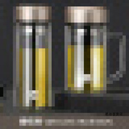 希樂(lè )XILE玻璃杯男雙層大容量保溫泡茶杯帶蓋把手柄辦公室過(guò)濾水杯 金色裝把手+直身320380ml2只