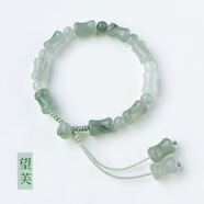 贏(yíng)夫人（Mrs win）新中式國風(fēng)綠色竹節串珠手鏈女感古風(fēng)通勤百搭盤(pán)玩手串 望芙