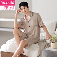 莫代爾新款夏季睡衣男款天雪絲萊賽爾短袖短褲薄款大碼時(shí)尚高級感家居服 59501 L