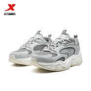 特步（XTEP）閃電SE休閑鞋男 煙灰色/煙霧灰 39