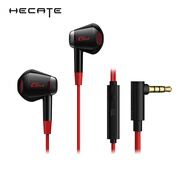 漫步者（EDIFIER）HECATE GM180 平頭塞半入耳式立體聲手機音樂游戲耳機 帶麥帶線控 3.5mm有線入耳式 黑紅色