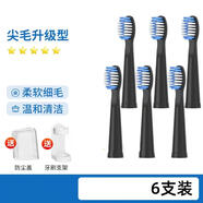 浪天電動牙刷頭Langtian/MAF8101LT-Z18/Z09/08/06/S1替換頭 6支 黑色清潔型LT-Z18/LT-Z096