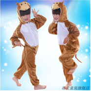萌夫（MENGFU）六一兒童動(dòng)物表演服裝幼兒園演出舞臺(tái)服飾男女童卡通裝扮小猴子貓 猴子 80CM