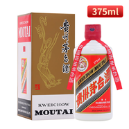 茅臺（MOUTAI）貴州茅臺酒 53度飛天茅臺 醬香型白酒收藏禮盒 53度 375mL 1瓶 飛天茅臺 （單瓶）