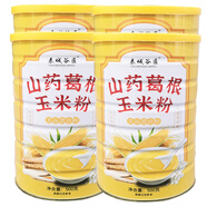 胖東來山藥葛根玉米粉羹糊泰城古匠早餐沖飲粗糧即食抗餓代餐飽腹食品 4罐*500g(無杯勺)