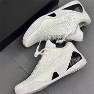 莆田鞋爆款純原Kobe 9 Halo 科比9白龍 ZK9白鐳射高幫低幫籃球鞋FZ7335 白色 36